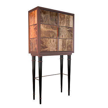 Vintage Tall Chest of Drawers 3D model image 1 