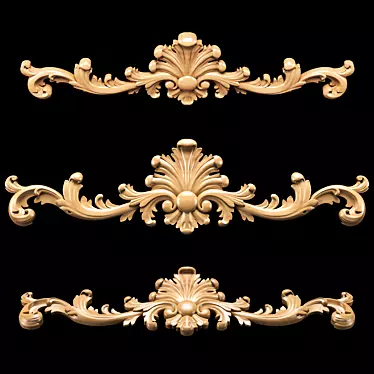 Baroque Carving Embellishment: High-Quality, CNC-Ready 3D model image 1 