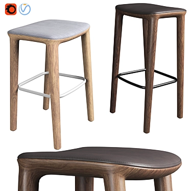 Neva Barstool: German Design Award Winner 3D model image 1 