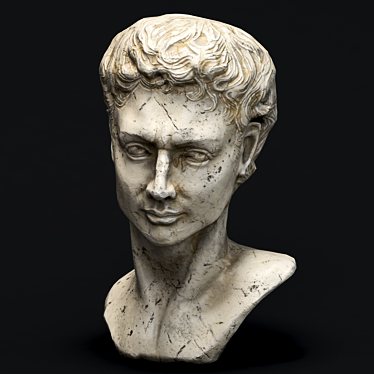 Sculpted Face Statue: Intricate Design & Detail 3D model image 1 