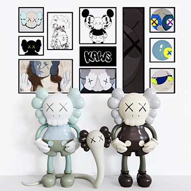 KAWS Companion Figure Set 3D model image 1 