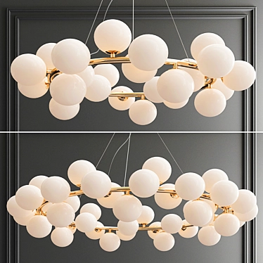 Elegant Mimosa Chandelier: Illuminate in Style 3D model image 1 