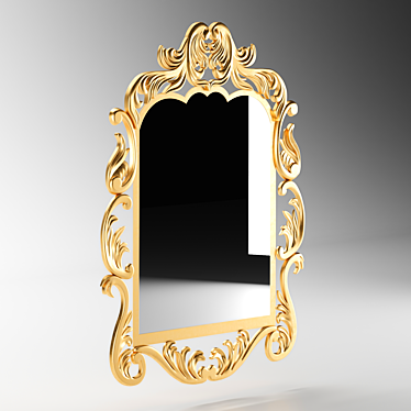 Elegant Reflection: Classic Mirror 90x77cm 3D model image 1 