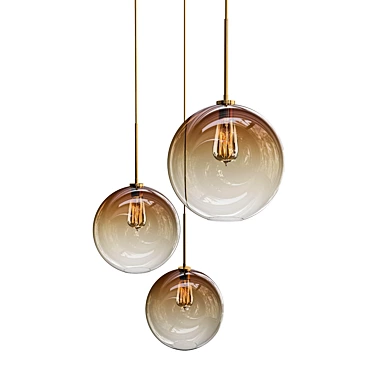 Elegant Passage Pendant Light 3D model image 1 