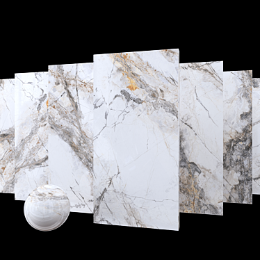  Invisible Marble Gray: Multi-Texture Set 3D model image 1 