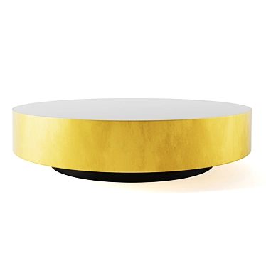 Moore Brass & Black Glass Coffee Table 3D model image 1 