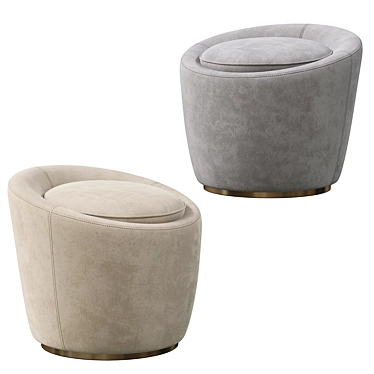 Smania Loren Pouf: Stylish and Versatile Addition to Any Space 3D model image 1 