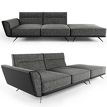 Natuzzi Sublime Sofa: Modern Elegance 3D model image 1 