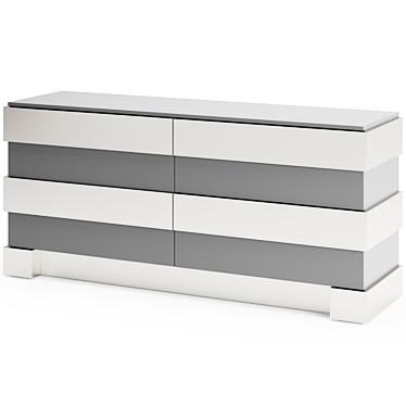 Sleek Adesso Dresser: Modern Storage Solution 3D model image 1 