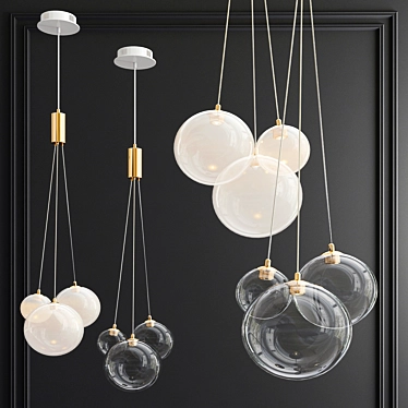 Jodis 3-Bubble Pendant Light | Modern Design 3D model image 1 