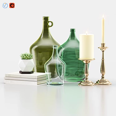 Elegant Tabletop Decor Set 3D model image 1 