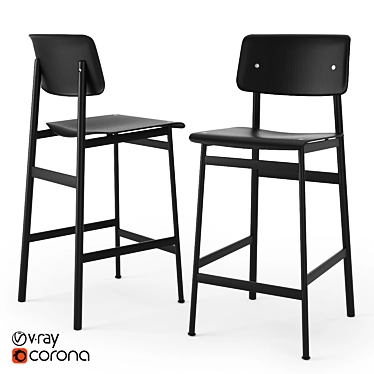 Title: Elevate your space with the Muuto Loft Bar Stool! 3D model image 1 