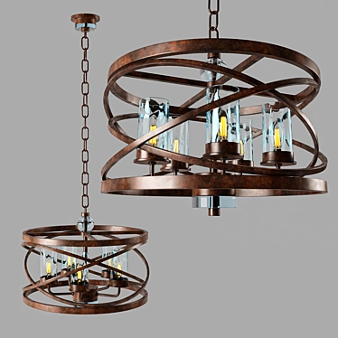 Elegant Eternity Pendant Light 3D model image 1 