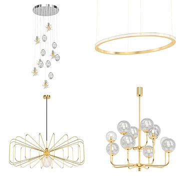 Modern Chandelier Collection 3D model image 1 