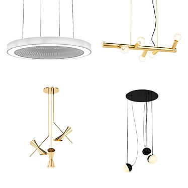 Modern Chandelier Collection 3D model image 1 