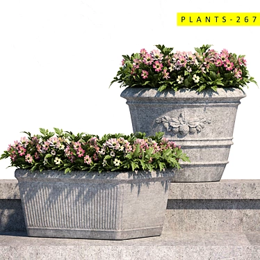 Outdoor Villa Planters 3D model image 1 