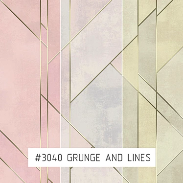Grunge and Lines Eco Wallpaper: Personalized, Worldwide Shipping 3D model image 1 