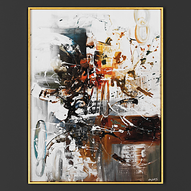 Elegant Framed Art Piece 3D model image 1 