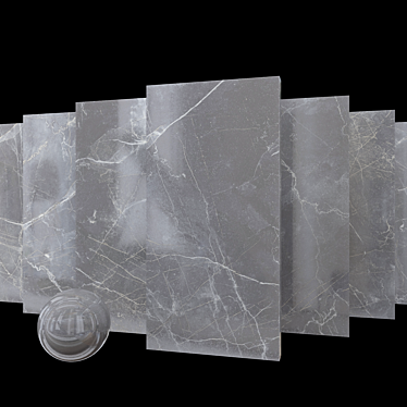 Maison Grey Marble Set: Multi-Texture, High-Definition Finish 3D model image 1 
