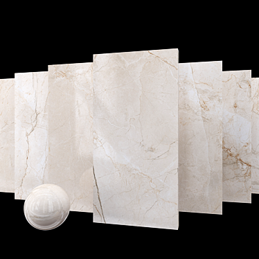 Quest Ivory Marble Set: Multi-Texture, HD Textures (80x160 cm) 3D model image 1 