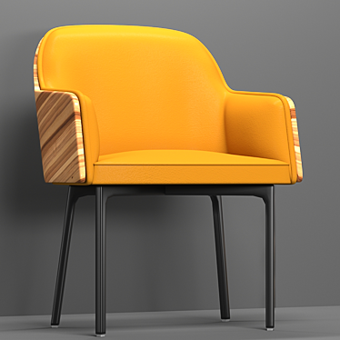 Modern Hudson Armchair with Sleek Design 3D model image 1 