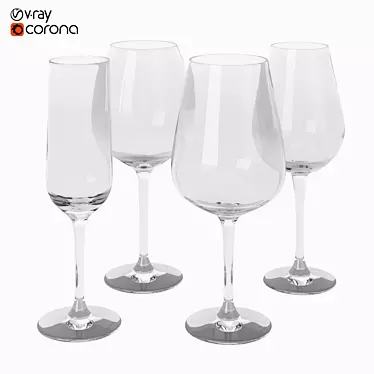 Sleek Ikea Hederlig Glasses 3D model image 1 