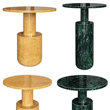 Sienna-Green Plateau: Stylish Side Table 3D model image 1 