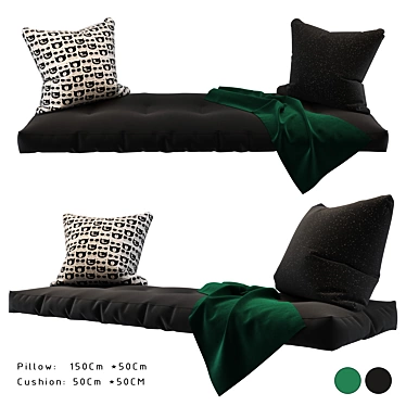 Cozy Corner Seat Pillows 3D model image 1 