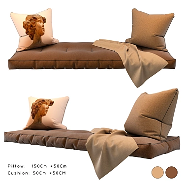 Cozy Corner Seat Pillows 3D model image 1 