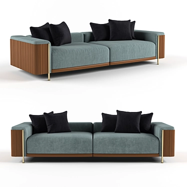 Elegant and Comfortable Deva Sofa 3D model image 1 