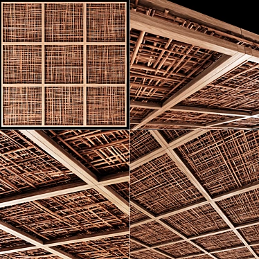 Natural Wood Branch Ceiling 3D model image 1 