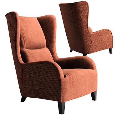 Natuzzi Marlene Armchair - Classic Comfort for Your Home 3D model image 1 