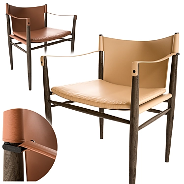 Trussardi Casa Saddle Chair: Sleek and Stylish Seating 3D model image 1 