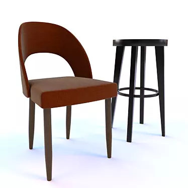 Modern Chair & Bar Chair 3D model image 1 