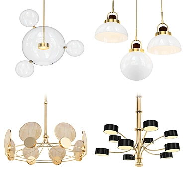 Modern Chandelier Collection 3D model image 1 