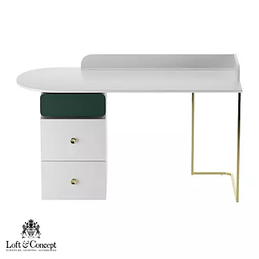 Loft Concept Desktop Work Table 3D model image 1 