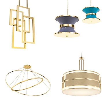 Modern Chandelier Collection 3D model image 1 