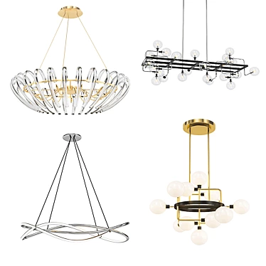 Modern Chandelier Collection 3D model image 1 