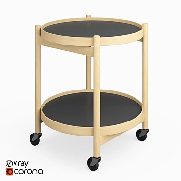 50cm Bolling Tray Table | Modern Design, Sturdy Construction 3D model image 1 