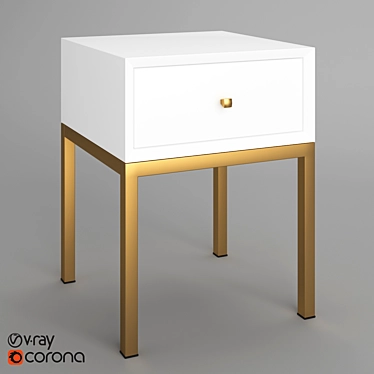 Elegant Brenna Side Table - Stylish and Functional 3D model image 1 