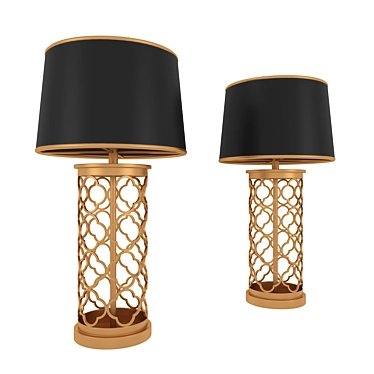 Metal Grate Table Lamp 3D model image 1 