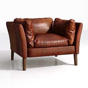 Leather Lounge Chair 3D model image 1 