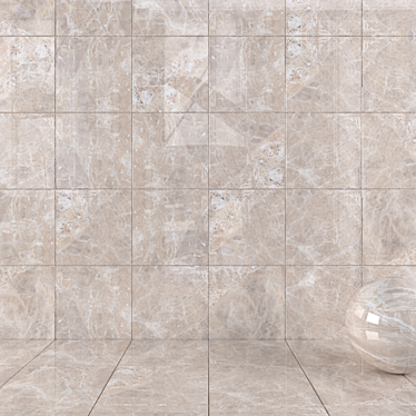 Alpha Beige Wall Tiles- High Definition Multi-texture 3D model image 1 