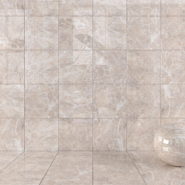 Alpha Beige Wall Tiles - Set of 3 3D model image 1 