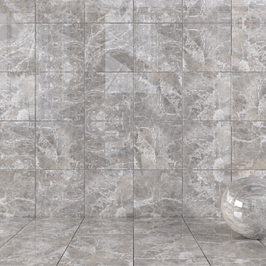 Alpha Greige Wall Tiles: Multi-textured, High-quality, 60x60cm 3D model image 1 
