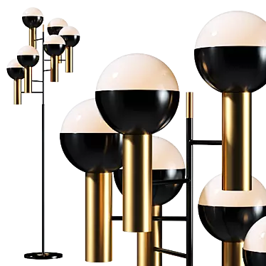 Sleek Miami Floor Lamp 3D model image 1 