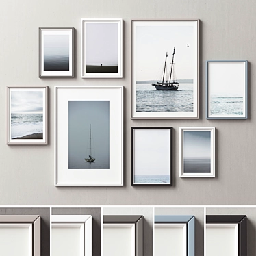  Colorful Picture Frames Set 3D model image 1 