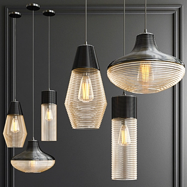 Sleek Pendant Lighting Renord 3D model image 1 