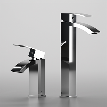 GROHE Rectangular Faucet: Two Sizes 3D model image 1 
