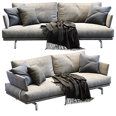 Quinta Strada: Stylish Italian Sofa 3D model image 1 